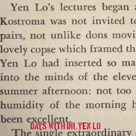 DR. YEN LO - Days with Dr. Yen Lo